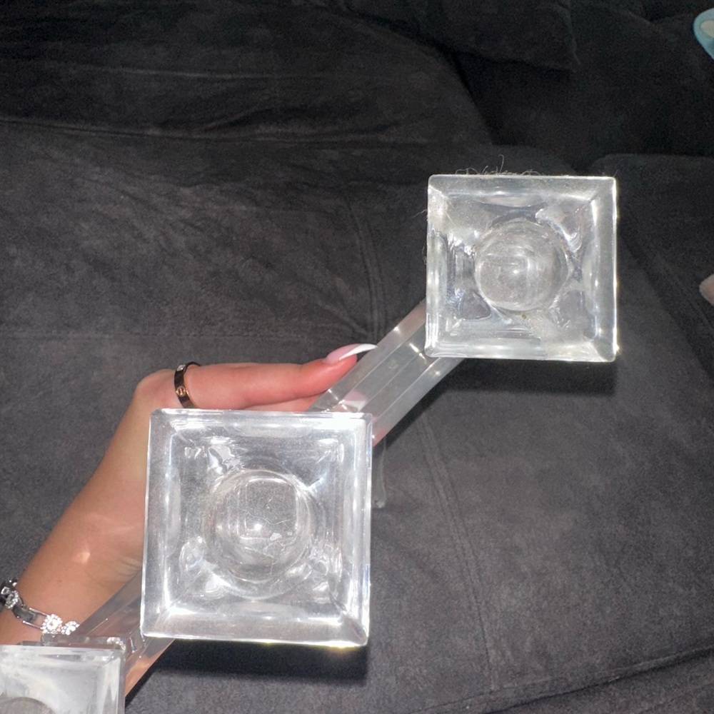Versace Clear Crystal Candle Holder - Picture 3 of 5